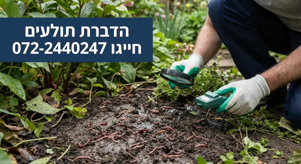 שירותי הדברה: חפשו תולעים בגינה עם מומחה.