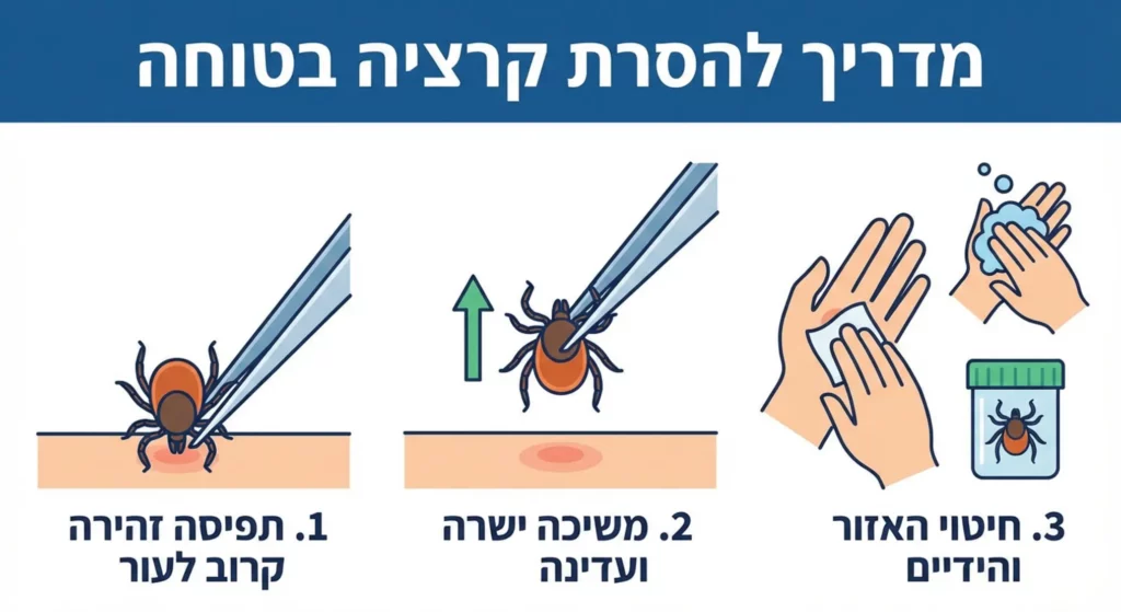 הוראות בטיחות להסרת קרציות, הדברה עצמית.