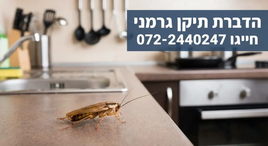 ג'וק על שיש במטבח, שירותי הדברה 072-3975162.